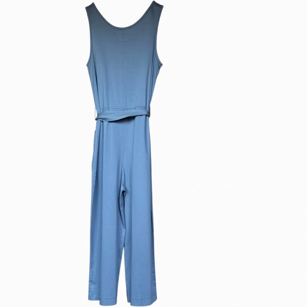 Everlane The Luxe Cotton‎ Tank Blue Jumpsuit w/ Pockets Sz XS